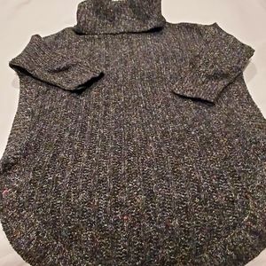 Express Factory Outlet gray with color specks cowl neck sweater